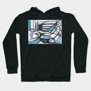 Abstract angel charcoal and chalk illustration Hoodie